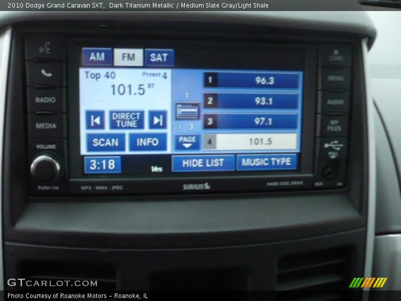 Dark Titanium Metallic / Medium Slate Gray/Light Shale 2010 Dodge Grand Caravan SXT