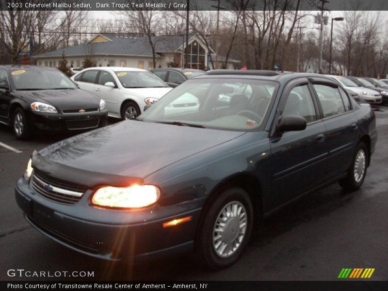 Dark Tropic Teal Metallic / Gray 2003 Chevrolet Malibu Sedan