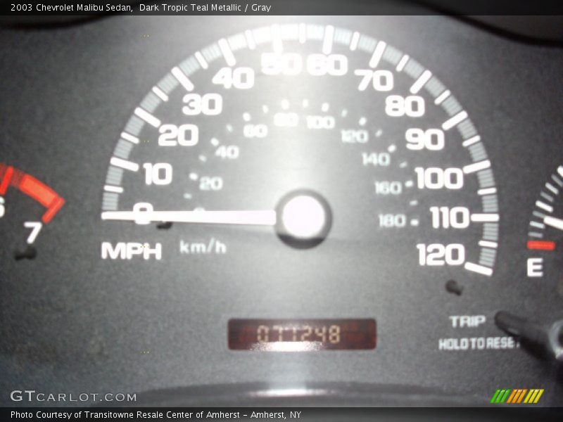 Dark Tropic Teal Metallic / Gray 2003 Chevrolet Malibu Sedan