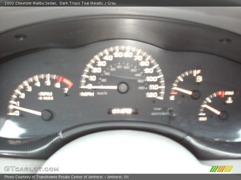 Dark Tropic Teal Metallic / Gray 2003 Chevrolet Malibu Sedan