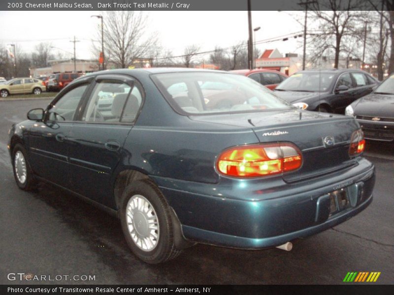 Dark Tropic Teal Metallic / Gray 2003 Chevrolet Malibu Sedan