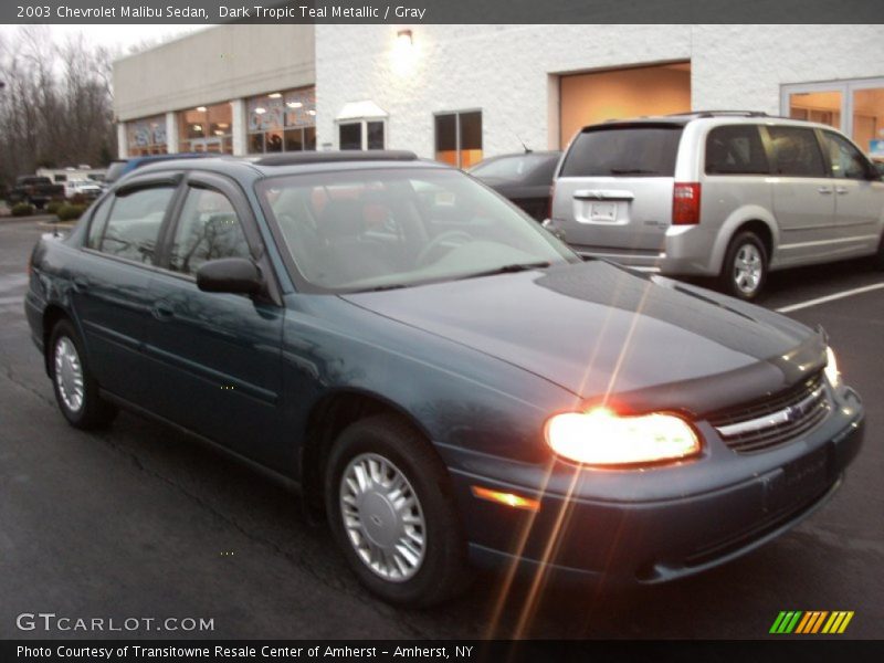Dark Tropic Teal Metallic / Gray 2003 Chevrolet Malibu Sedan