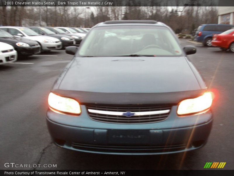 Dark Tropic Teal Metallic / Gray 2003 Chevrolet Malibu Sedan