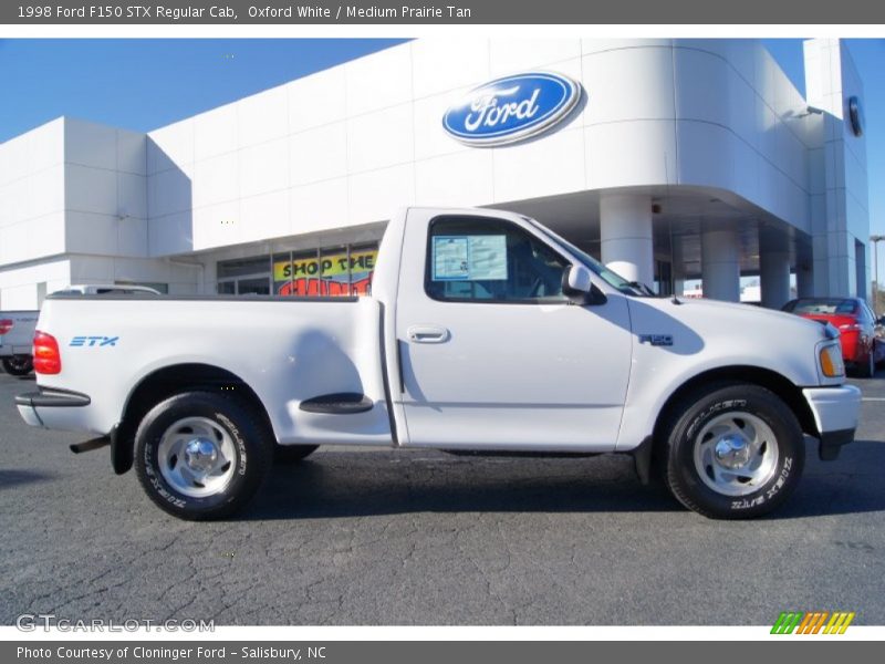 Oxford White / Medium Prairie Tan 1998 Ford F150 STX Regular Cab