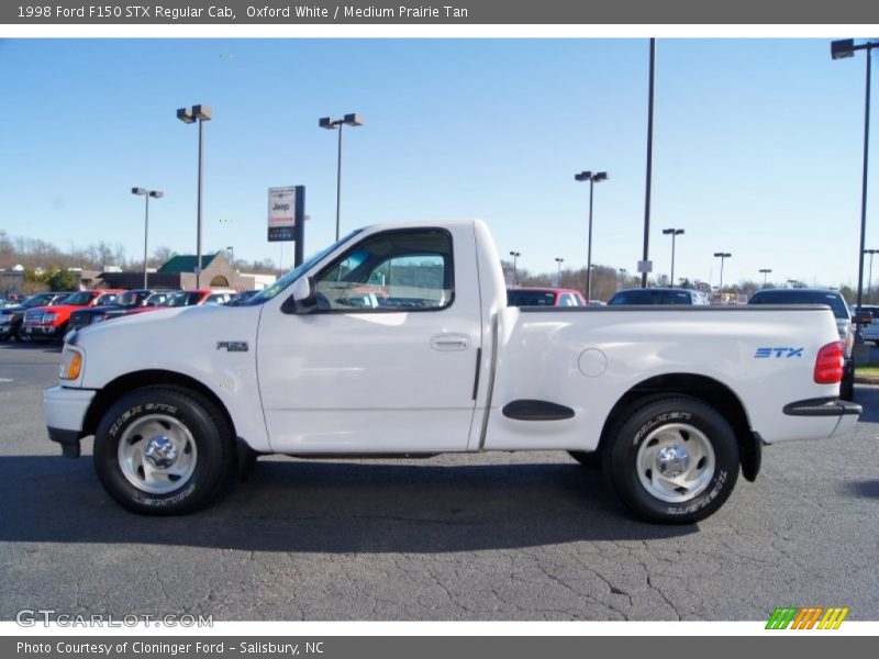 Oxford White / Medium Prairie Tan 1998 Ford F150 STX Regular Cab