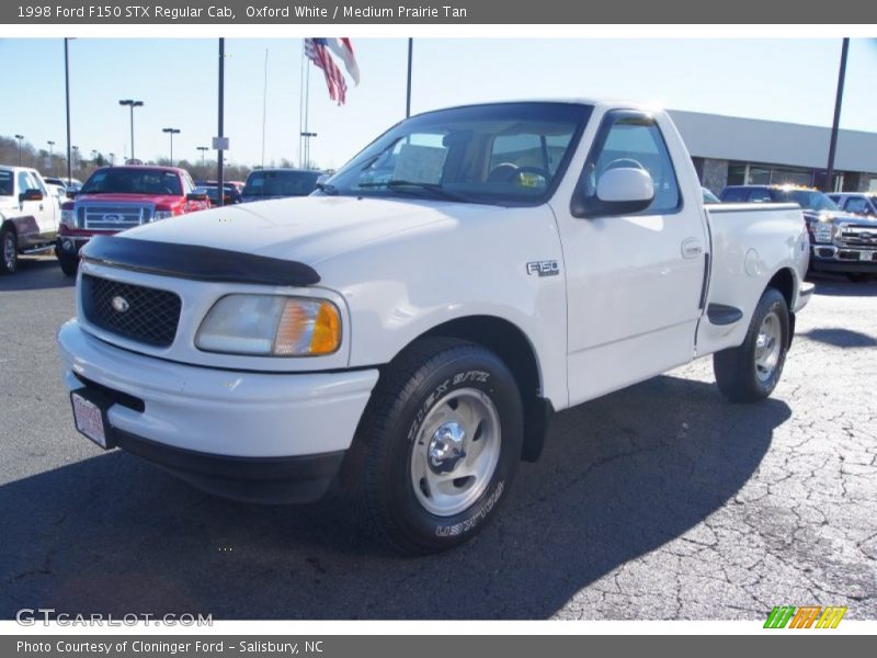 Oxford White / Medium Prairie Tan 1998 Ford F150 STX Regular Cab