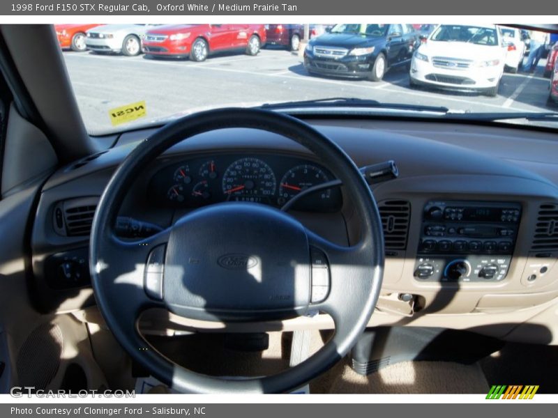 Oxford White / Medium Prairie Tan 1998 Ford F150 STX Regular Cab