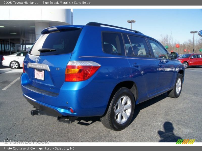 Blue Streak Metallic / Sand Beige 2008 Toyota Highlander
