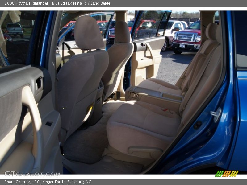 Blue Streak Metallic / Sand Beige 2008 Toyota Highlander