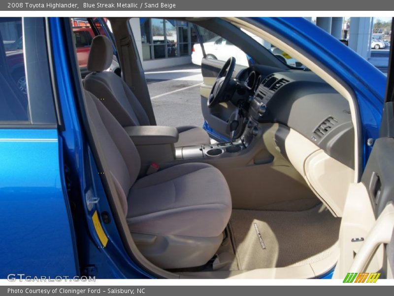 Blue Streak Metallic / Sand Beige 2008 Toyota Highlander