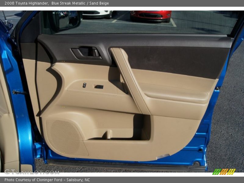Blue Streak Metallic / Sand Beige 2008 Toyota Highlander