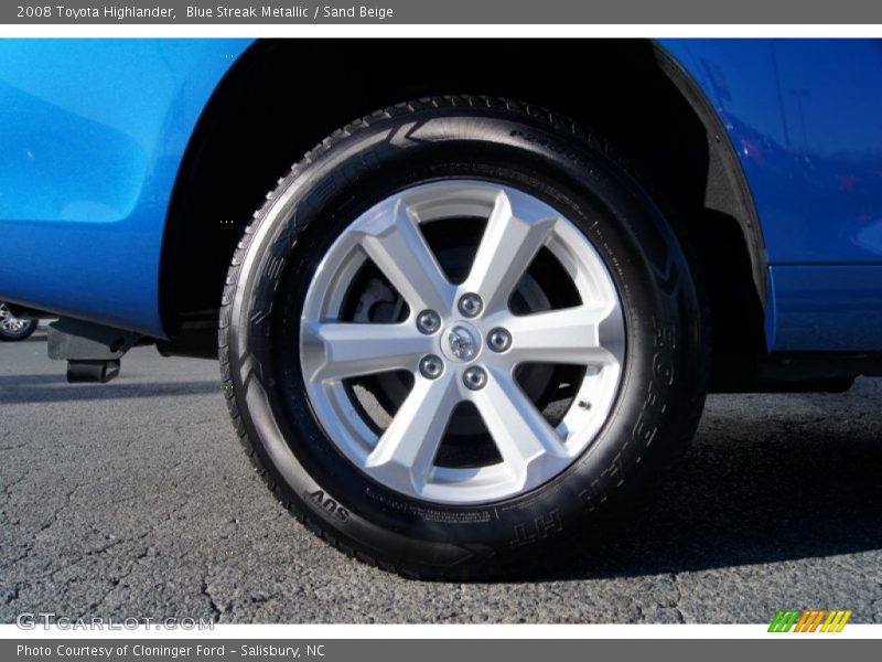 Blue Streak Metallic / Sand Beige 2008 Toyota Highlander