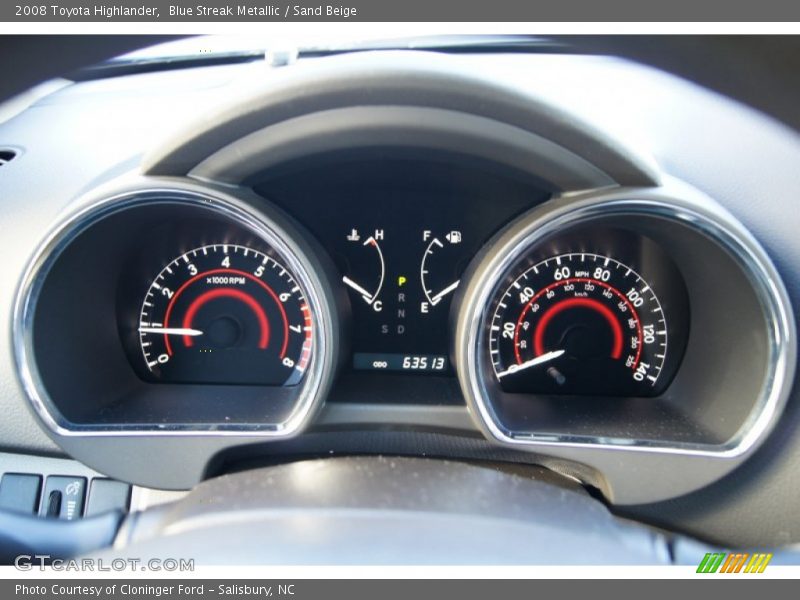 Blue Streak Metallic / Sand Beige 2008 Toyota Highlander