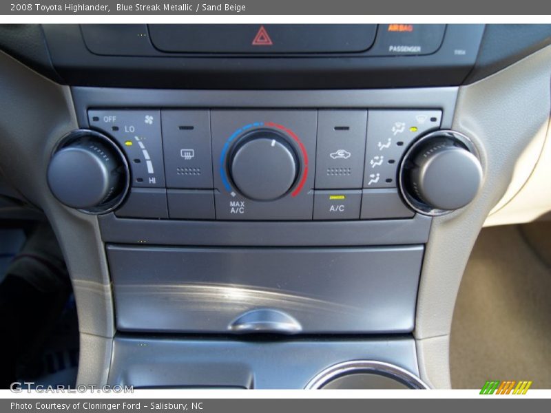 Blue Streak Metallic / Sand Beige 2008 Toyota Highlander