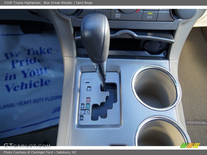 Blue Streak Metallic / Sand Beige 2008 Toyota Highlander
