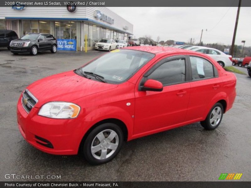 Victory Red / Charcoal 2008 Chevrolet Aveo LS Sedan