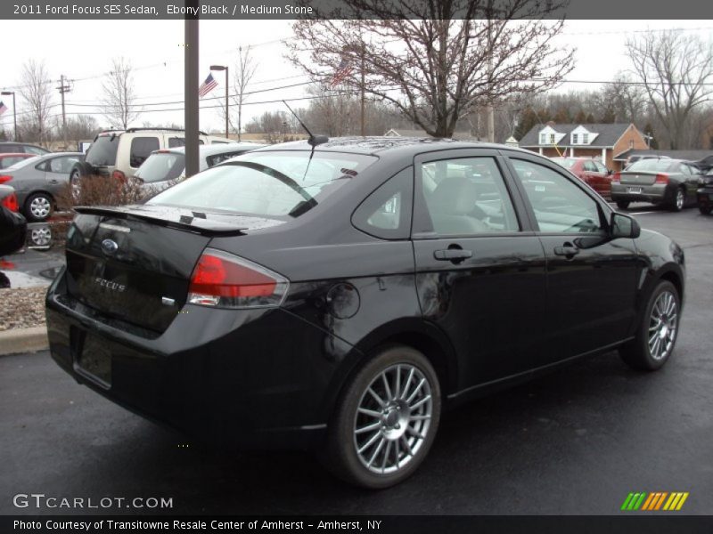 Ebony Black / Medium Stone 2011 Ford Focus SES Sedan