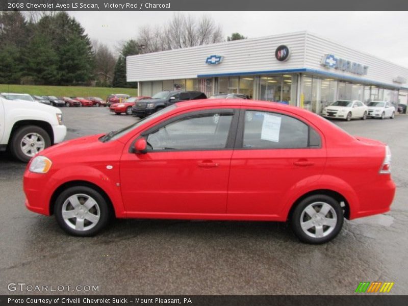 Victory Red / Charcoal 2008 Chevrolet Aveo LS Sedan