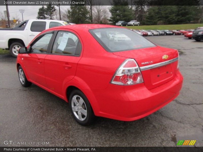 Victory Red / Charcoal 2008 Chevrolet Aveo LS Sedan
