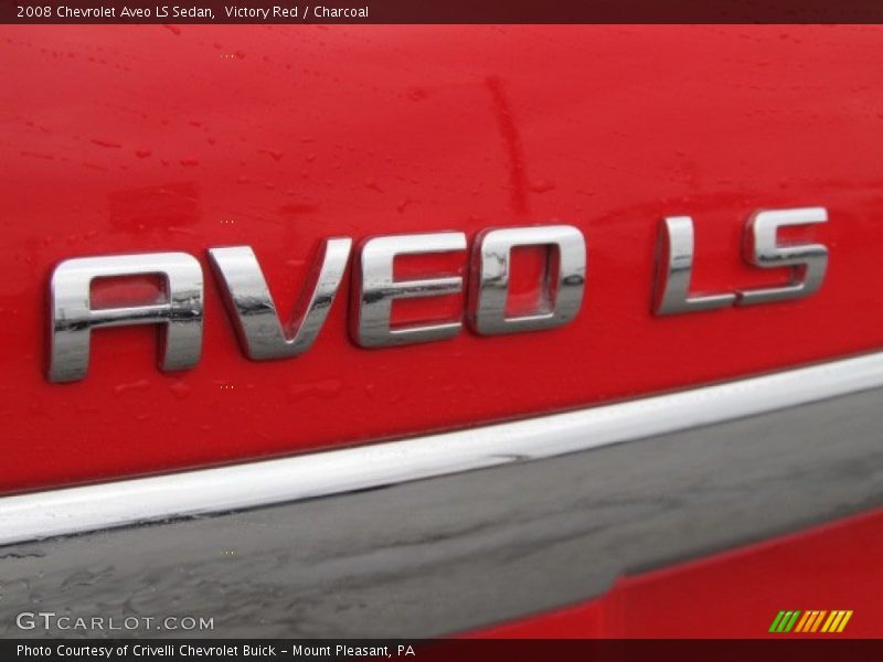 Victory Red / Charcoal 2008 Chevrolet Aveo LS Sedan