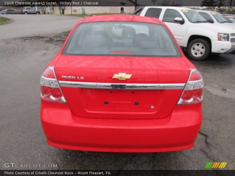 Victory Red / Charcoal 2008 Chevrolet Aveo LS Sedan