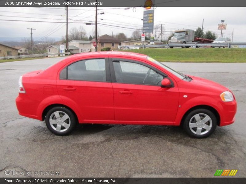Victory Red / Charcoal 2008 Chevrolet Aveo LS Sedan