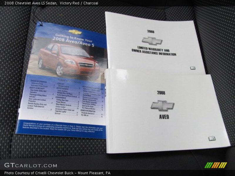 Victory Red / Charcoal 2008 Chevrolet Aveo LS Sedan