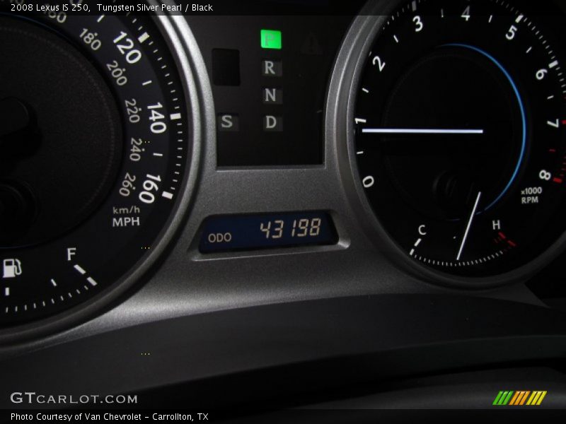 Tungsten Silver Pearl / Black 2008 Lexus IS 250