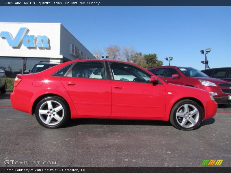 Brilliant Red / Ebony 2005 Audi A4 1.8T quattro Sedan