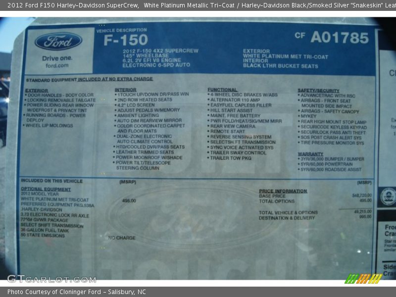 Harley-Davidson SuperCrew 4x4 - 2012 Ford F150 Harley-Davidson SuperCrew