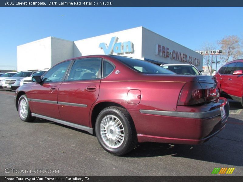 Dark Carmine Red Metallic / Neutral 2001 Chevrolet Impala