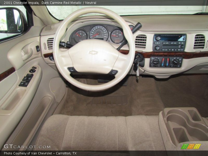 Dark Carmine Red Metallic / Neutral 2001 Chevrolet Impala