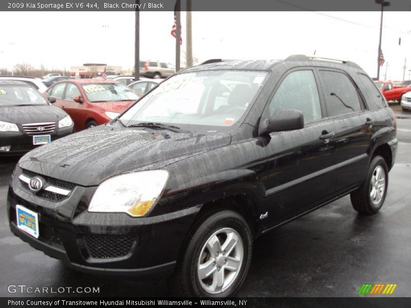 Black Cherry / Black 2009 Kia Sportage EX V6 4x4