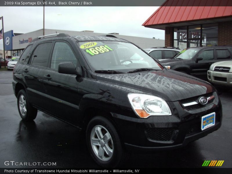 Black Cherry / Black 2009 Kia Sportage EX V6 4x4