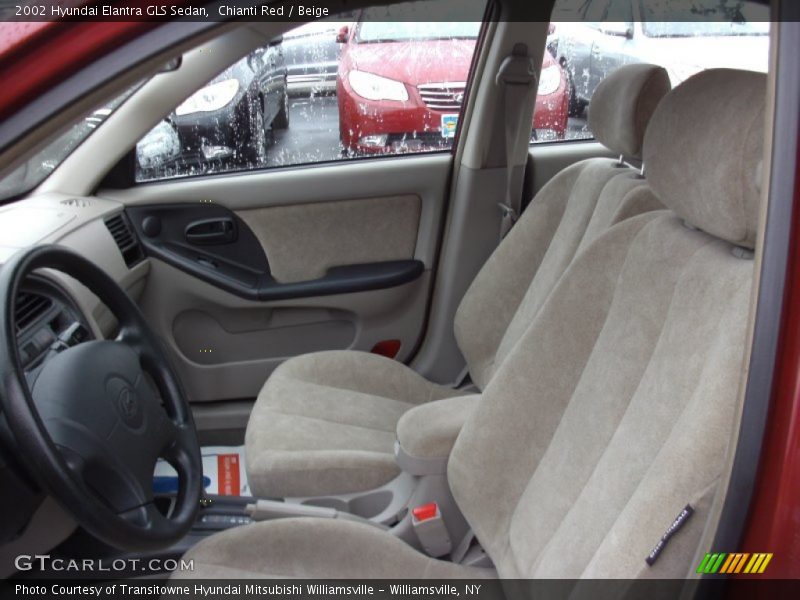 Chianti Red / Beige 2002 Hyundai Elantra GLS Sedan