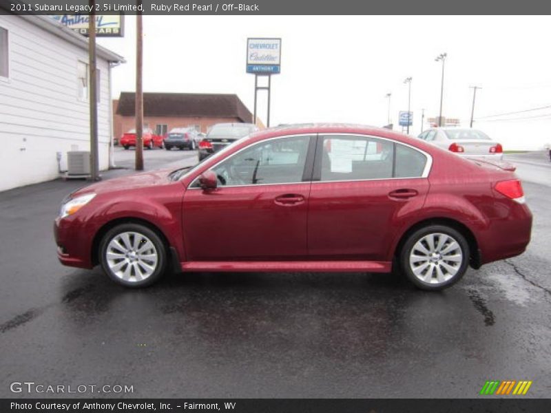 Ruby Red Pearl / Off-Black 2011 Subaru Legacy 2.5i Limited