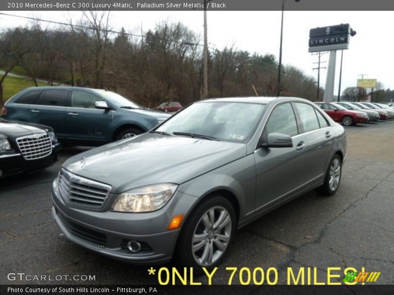 Palladium Silver Metallic / Black 2010 Mercedes-Benz C 300 Luxury 4Matic