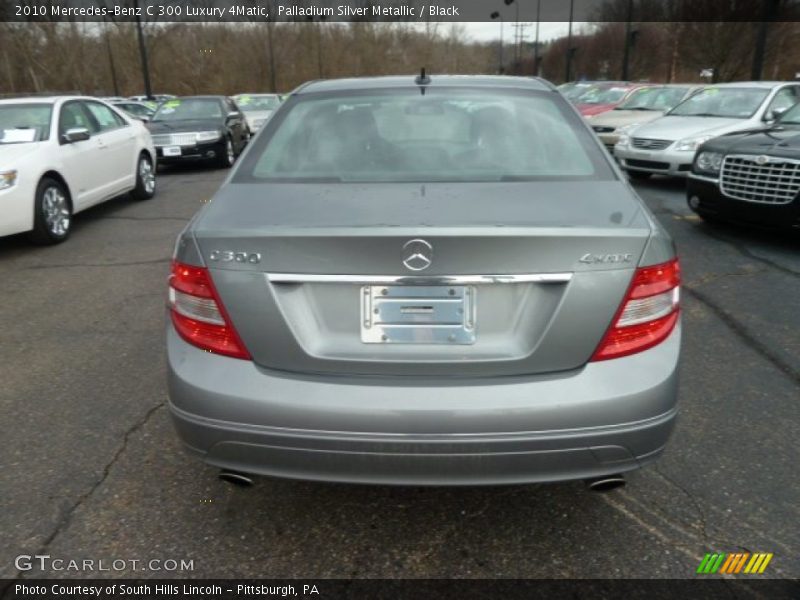 Palladium Silver Metallic / Black 2010 Mercedes-Benz C 300 Luxury 4Matic