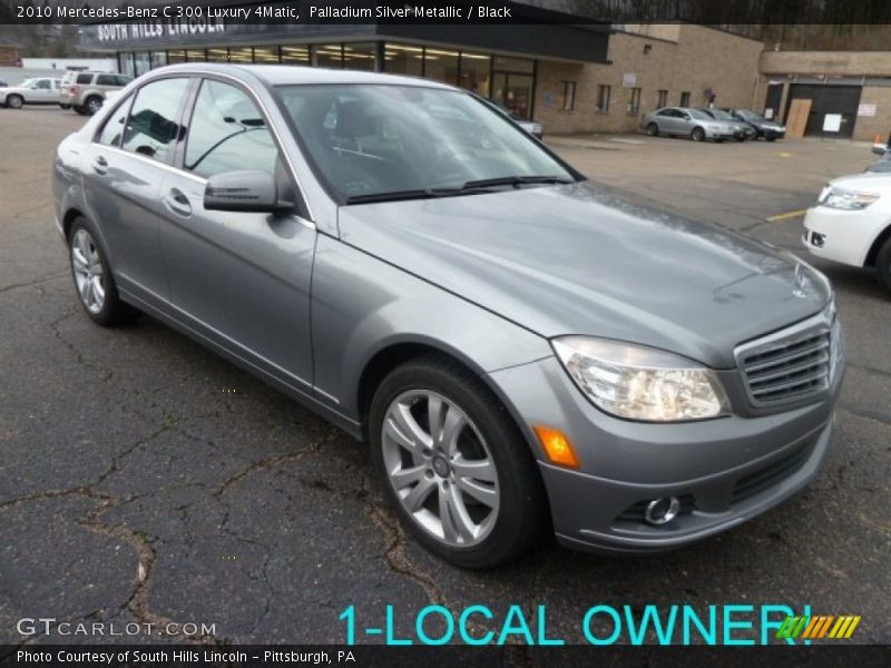 Palladium Silver Metallic / Black 2010 Mercedes-Benz C 300 Luxury 4Matic