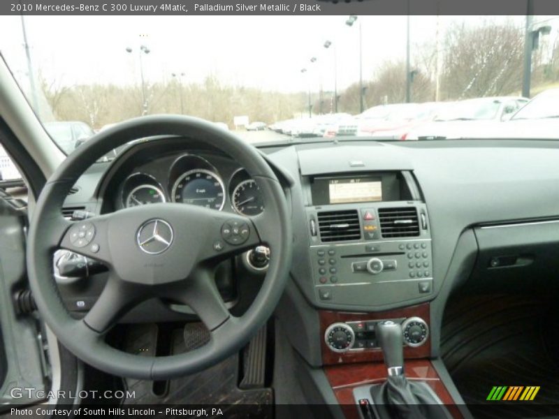 Palladium Silver Metallic / Black 2010 Mercedes-Benz C 300 Luxury 4Matic