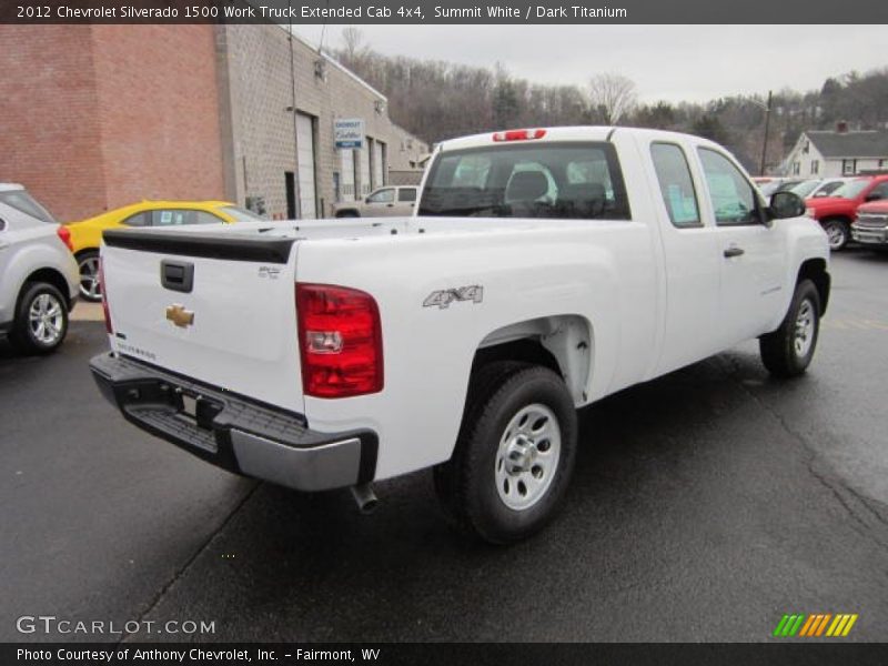 Summit White / Dark Titanium 2012 Chevrolet Silverado 1500 Work Truck Extended Cab 4x4