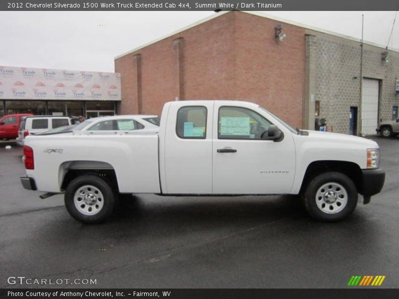 Summit White / Dark Titanium 2012 Chevrolet Silverado 1500 Work Truck Extended Cab 4x4