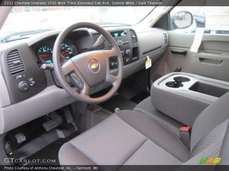 Dark Titanium Interior - 2012 Silverado 1500 Work Truck Extended Cab 4x4 