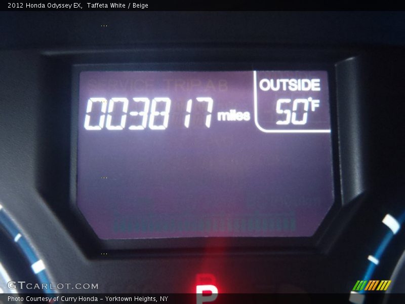 Taffeta White / Beige 2012 Honda Odyssey EX