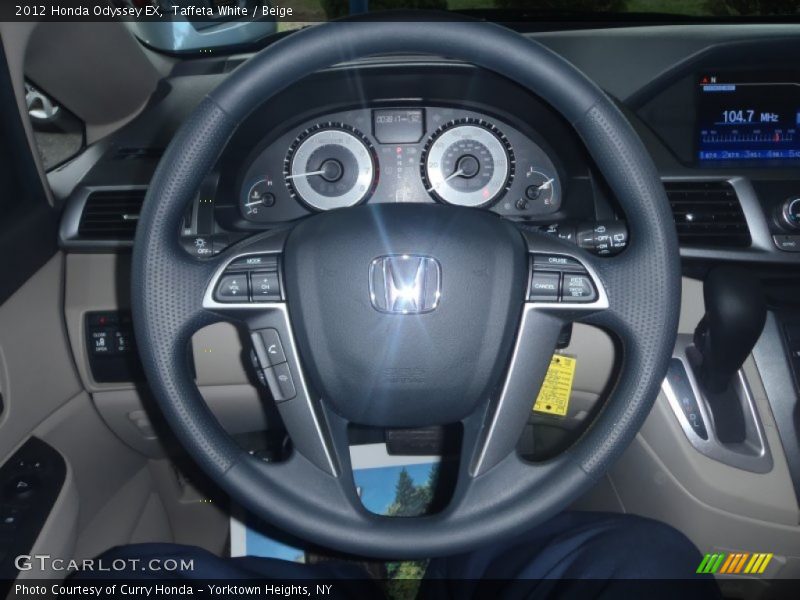Taffeta White / Beige 2012 Honda Odyssey EX