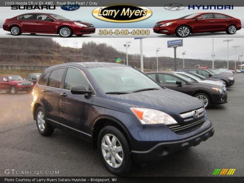 Royal Blue Pearl / Gray 2009 Honda CR-V EX 4WD