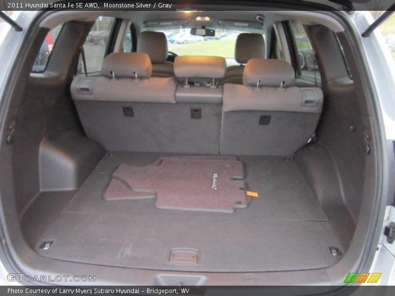 Moonstone Silver / Gray 2011 Hyundai Santa Fe SE AWD
