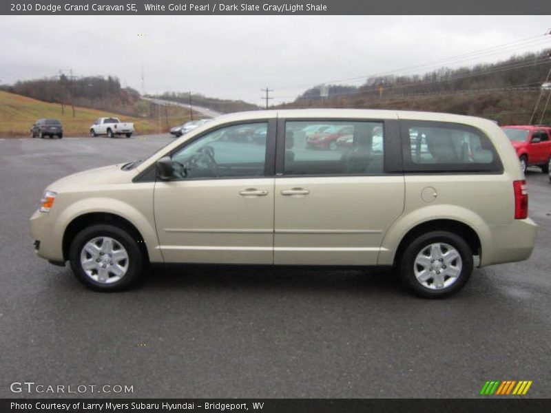 White Gold Pearl / Dark Slate Gray/Light Shale 2010 Dodge Grand Caravan SE
