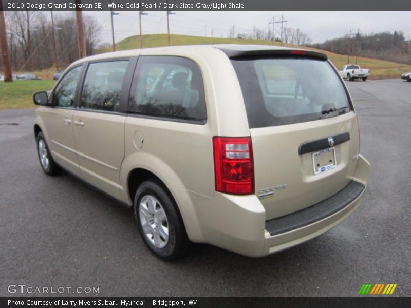 White Gold Pearl / Dark Slate Gray/Light Shale 2010 Dodge Grand Caravan SE