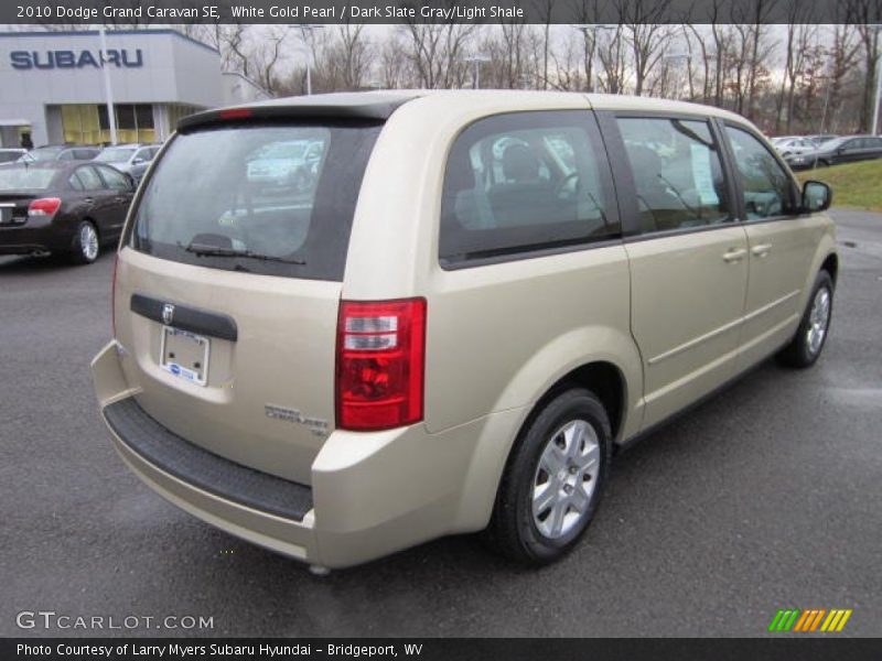 White Gold Pearl / Dark Slate Gray/Light Shale 2010 Dodge Grand Caravan SE